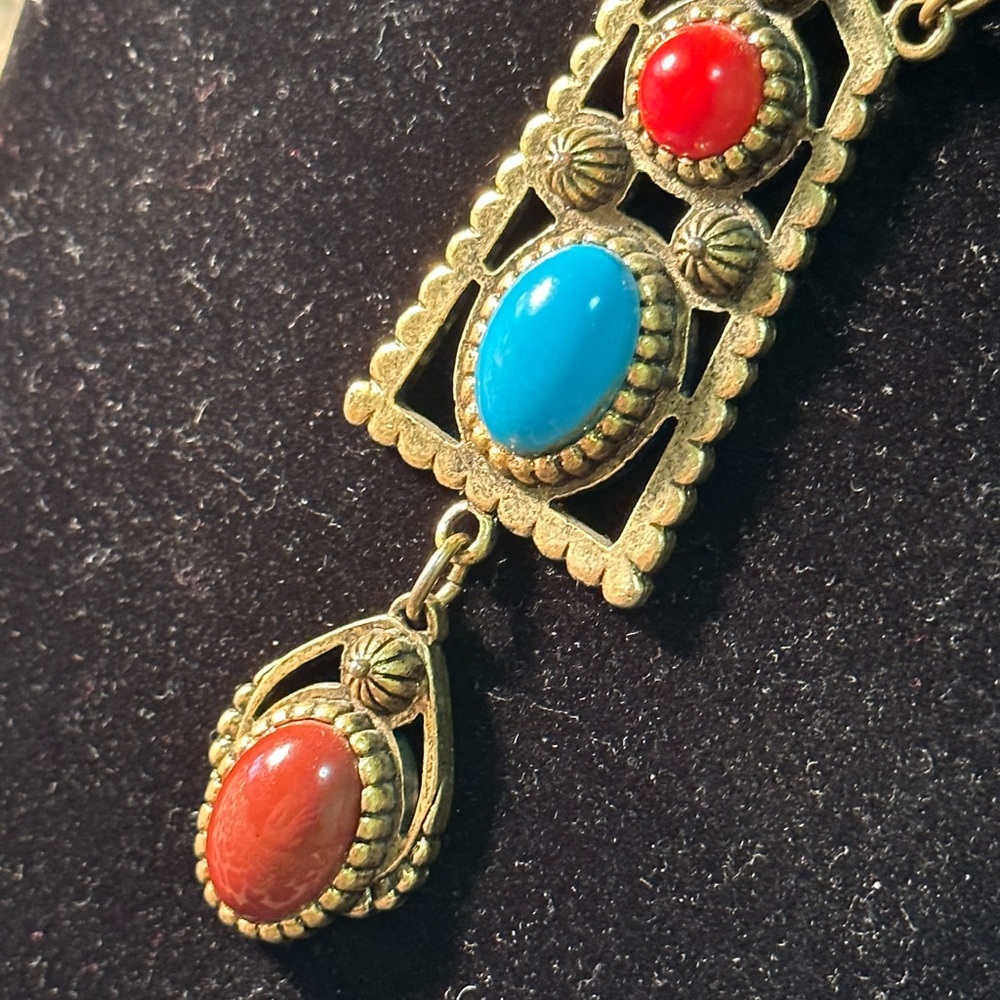 Vintage {Untested} Statement Necklace Native Amer… - image 3